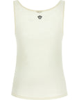 Versace White Virgin Wool Sleeveles T-Shirt