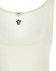 Versace White Virgin Wool Sleeveles T-Shirt