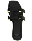 Elisabetta Franchi Black Lambskin Slides