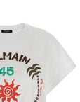 Balmain White Cotton T-Shirt