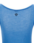 Versace Blue Virgin Wool Tank Tops