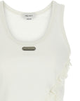 Alexander McQueen White Cotton Tank Tops