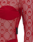 Marine Serre Multicolor Polyamide Bodysuit