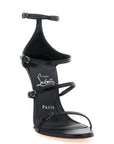 Christian Louboutin Black Goatskin Stiletto Heel Sandals