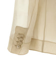 Max Mara Beige Silk Blazer