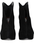Alaïa Black Leather Ankle Boots