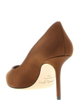 Jimmy Choo Brown Tencel High Heel Pumps
