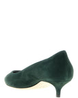 Jimmy Choo Bicolor Leather Mid Heel Pumps