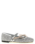 Jimmy Choo Silver Tencel Ballet Flats