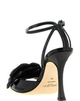 Jimmy Choo Black Leather Stiletto Heel Sandals