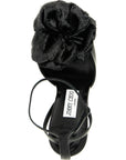 Jimmy Choo Black Leather Stiletto Heel Sandals