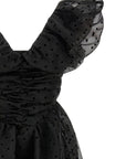 Ganni Black Recycled Polyester Midi Dress
