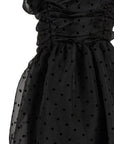 Ganni Black Recycled Polyester Midi Dress