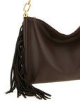 Furla Brown Lamb Leather Shoulder Bag