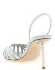 LE SILLA Gray Goatskin Stiletto Heel Sandals