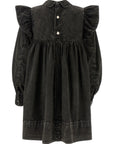 Ganni Black Organic Cotton Short Dress