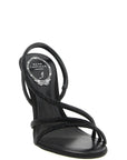 RENE CAOVILLA Black Viscose Stiletto Heel Sandals