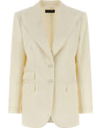 Dolce & Gabbana White Virgin Wool Blazer