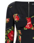 Dolce & Gabbana Black Viscose Midi Dress