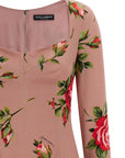 Dolce & Gabbana Multicolor Silk Midi Dress