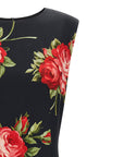 Dolce & Gabbana Black Viscose Midi Dress