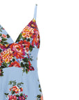 Dolce & Gabbana Blue Viscose Midi Dress