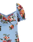 Dolce & Gabbana Blue Silk Midi Dress