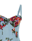 Dolce & Gabbana Blue Viscose Midi Dress