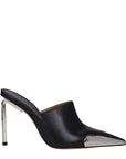 Off-White Black Leather High Heel Pumps