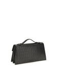 Alexander McQueen Black Calf Leather Bos Taurus Handbag