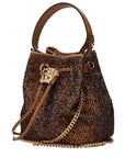 Versace Brown Satin Handbag