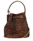 Versace Brown Satin Handbag