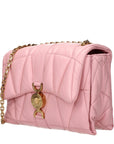 Versace Pink Leather Shoulder Bag