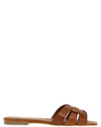 Saint Laurent Brown Calfskin Slides