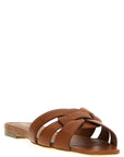 Saint Laurent Brown Calfskin Slides