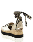 Stella McCartney Beige Cotton Wedge Sandals