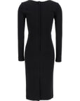 Dolce & Gabbana Black Viscose Midi Dress