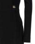 Dolce & Gabbana Black Viscose Midi Dress