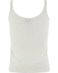 Off-White White Cotton Sleeveles T-Shirt
