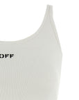 Off-White White Cotton Sleeveles T-Shirt