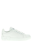 Dolce & Gabbana White Calfskin Low Top Sneakers