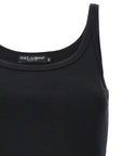 Dolce & Gabbana Black Cotton Tank Tops