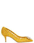 Dolce & Gabbana Bicolor Viscose Mid Heel Pumps