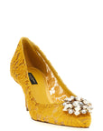 Dolce & Gabbana Bicolor Viscose Mid Heel Pumps