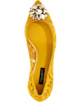 Dolce & Gabbana Bicolor Viscose Mid Heel Pumps