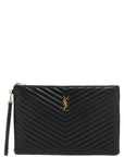 Saint Laurent Black Calfskin Clutch Bag