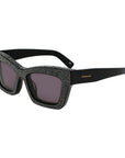 Ferragamo Black Acetate Sunglasses