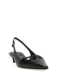 Dolce & Gabbana Black Lamb Leather Mid Heel Pumps