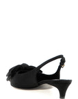 Dolce & Gabbana Black Viscose Mid Heel Pumps