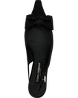 Dolce & Gabbana Black Viscose Mid Heel Pumps